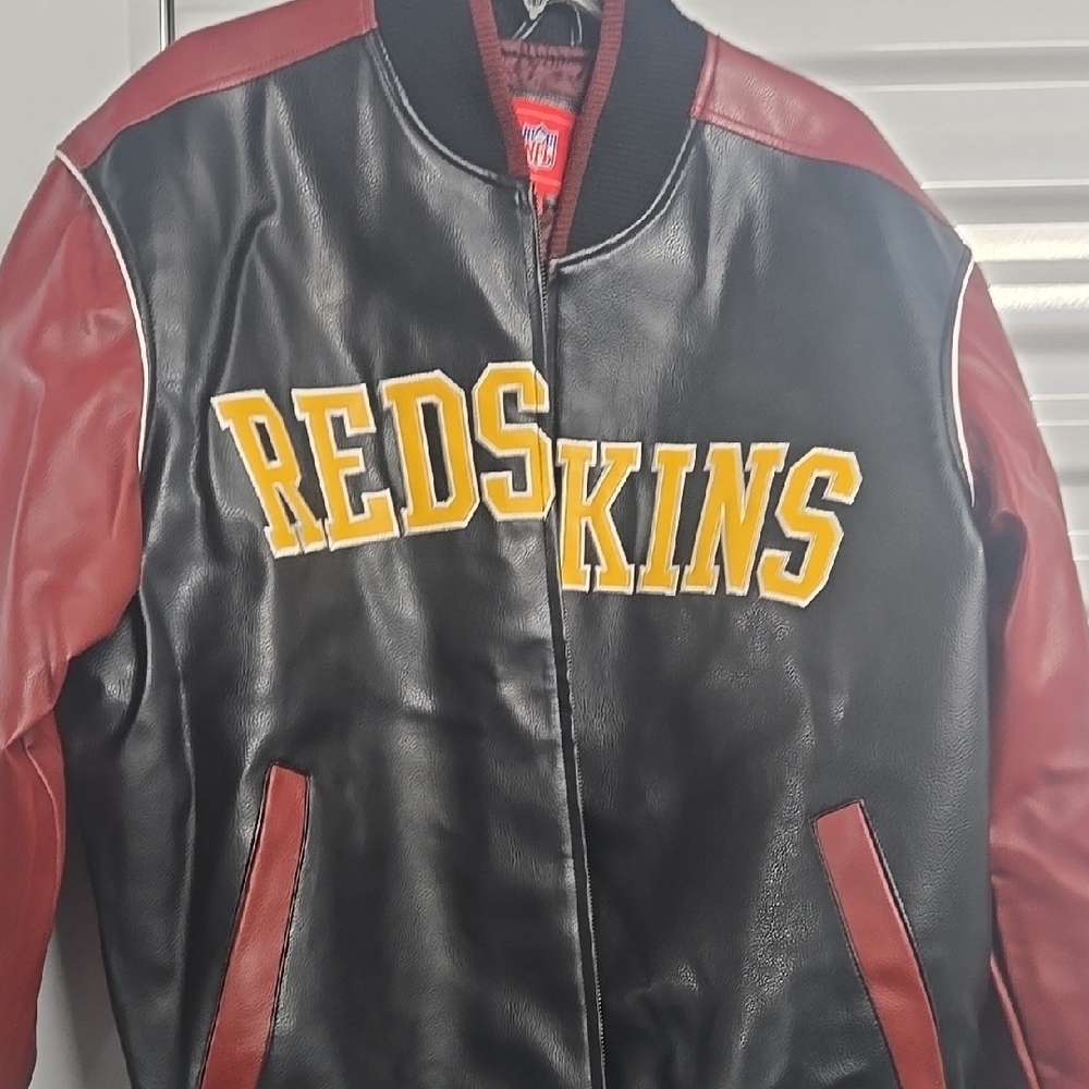 Black and Red Redskins Jacket